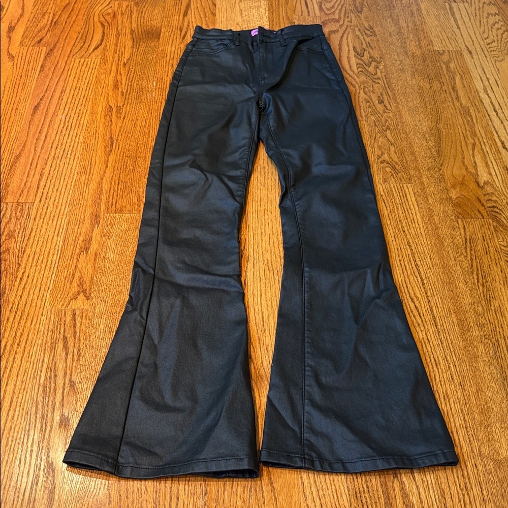Edikted Woman’s Black Flare Faux Leather Pants Size XS - Picture 2 of 6